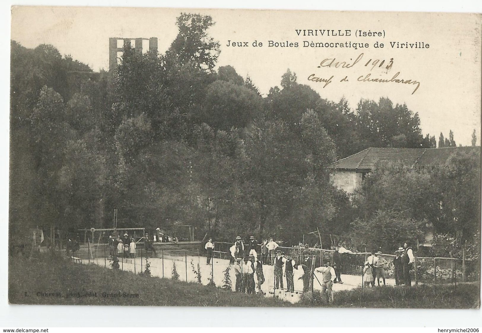 Isère 38 - Viriville Jeux De Boules Démocratique 1913 - Viriville