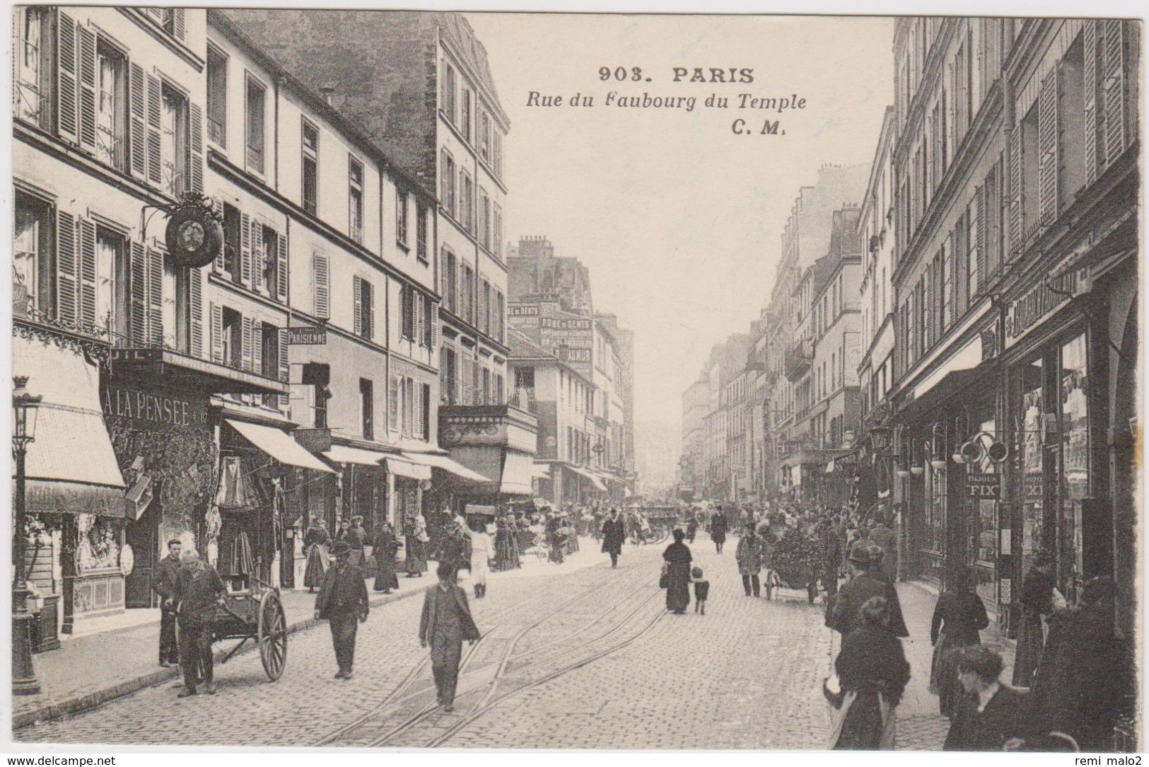 CARTE POSTALE  PARIS  10°  Rue Du Faubourg Du Temple - Arrondissement: 10