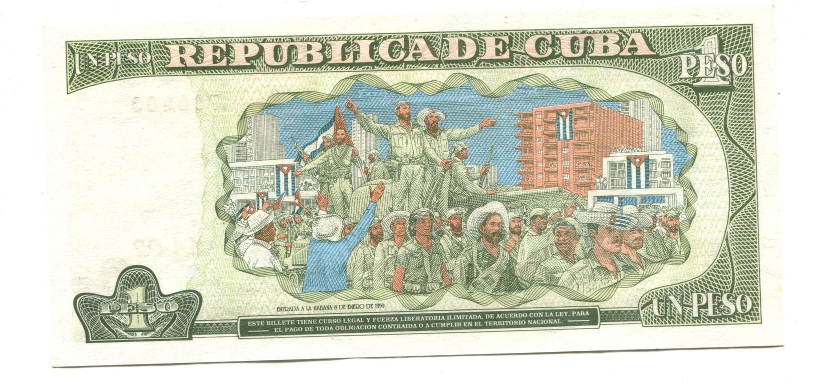 1995 Cuba UNC 1 Peso Banknote - Cuba