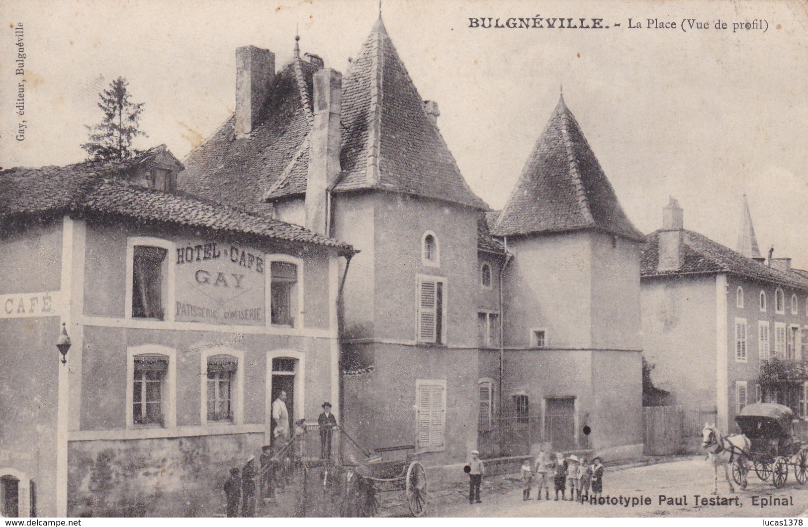 88 / BULGNEVILLE / LA PLACE / VUE DE PROFIL / HOTEL CAFE GRAY - Bulgneville