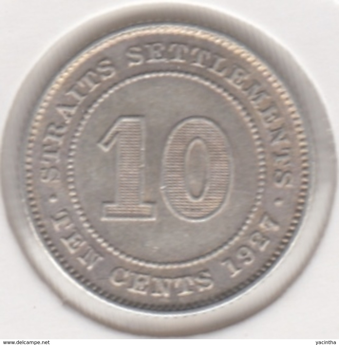 @Y@    Straits Settlements    10 Cents  1927    (2799) - Sri Lanka