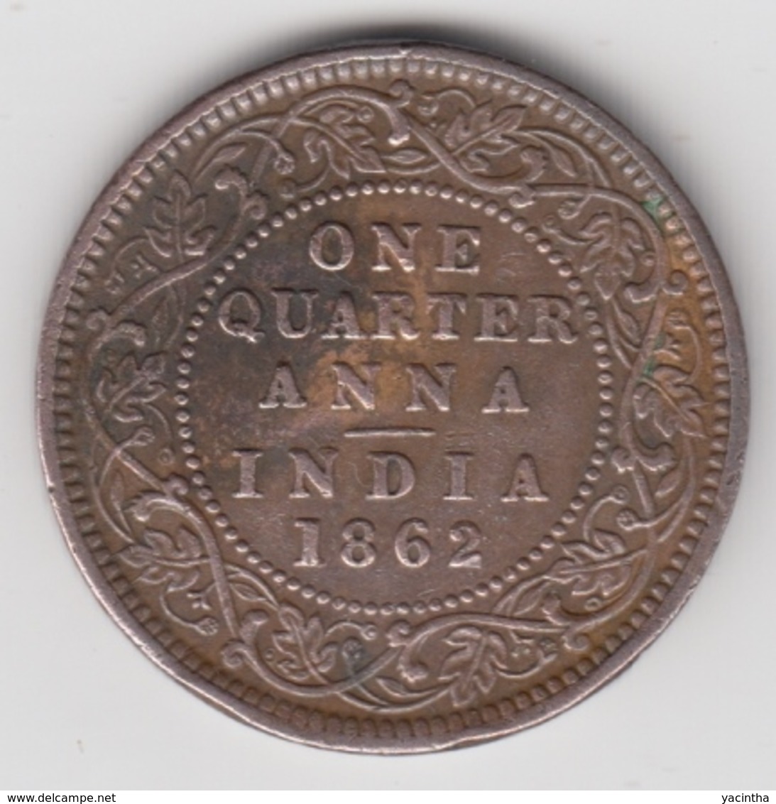@Y@    Brits India   1/4  Anna  1862   (2794) - Inde