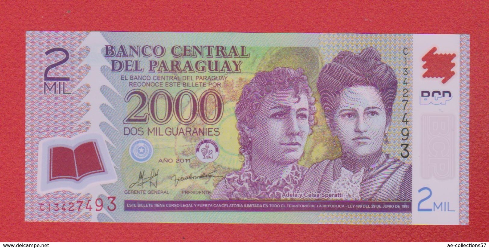 Paraguay / 2000 Guaranies  2011   / NEUF - Paraguay