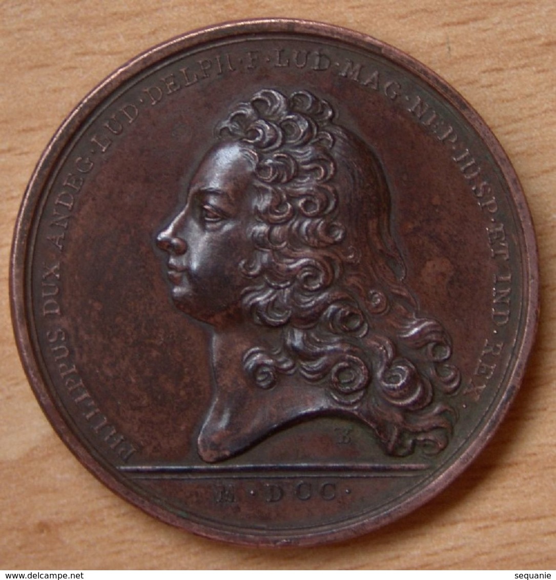 Médaille Louis XIV Et Philippe Duc D'Orléans 1700 - Royaux / De Noblesse