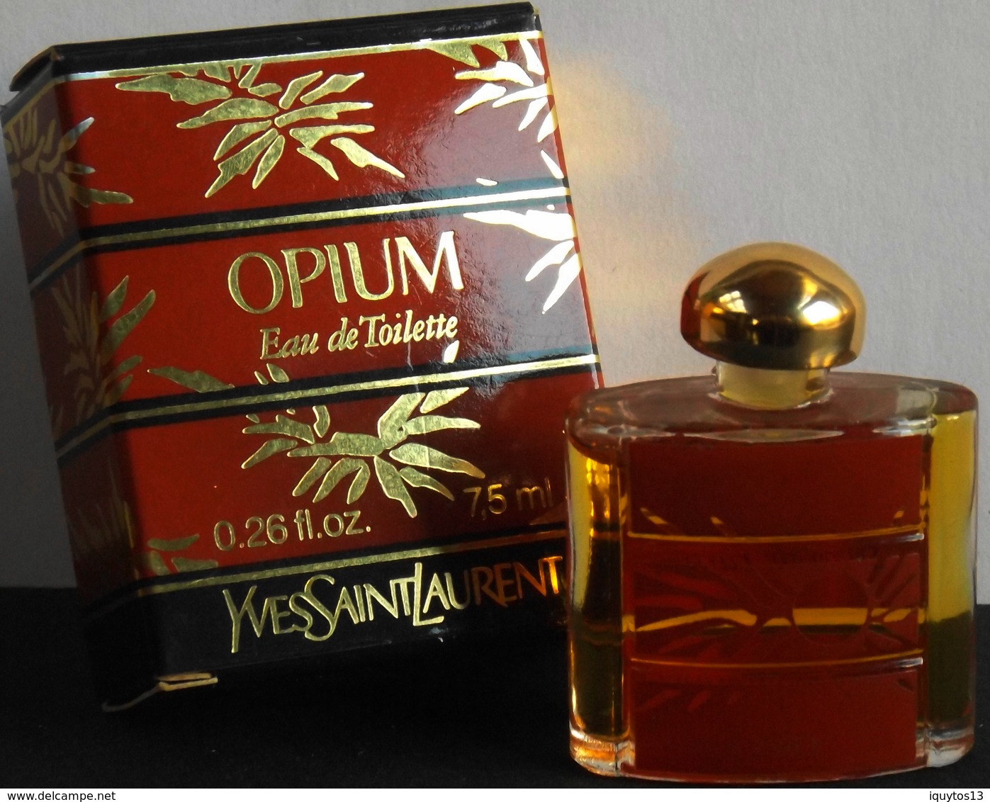 Superbe Miniature Parfum Yves St Laurent OPIUM Eau De Toil. 7,5ml - Pleine Avec Sa Boite - Miniatures Womens' Fragrances (in Box)