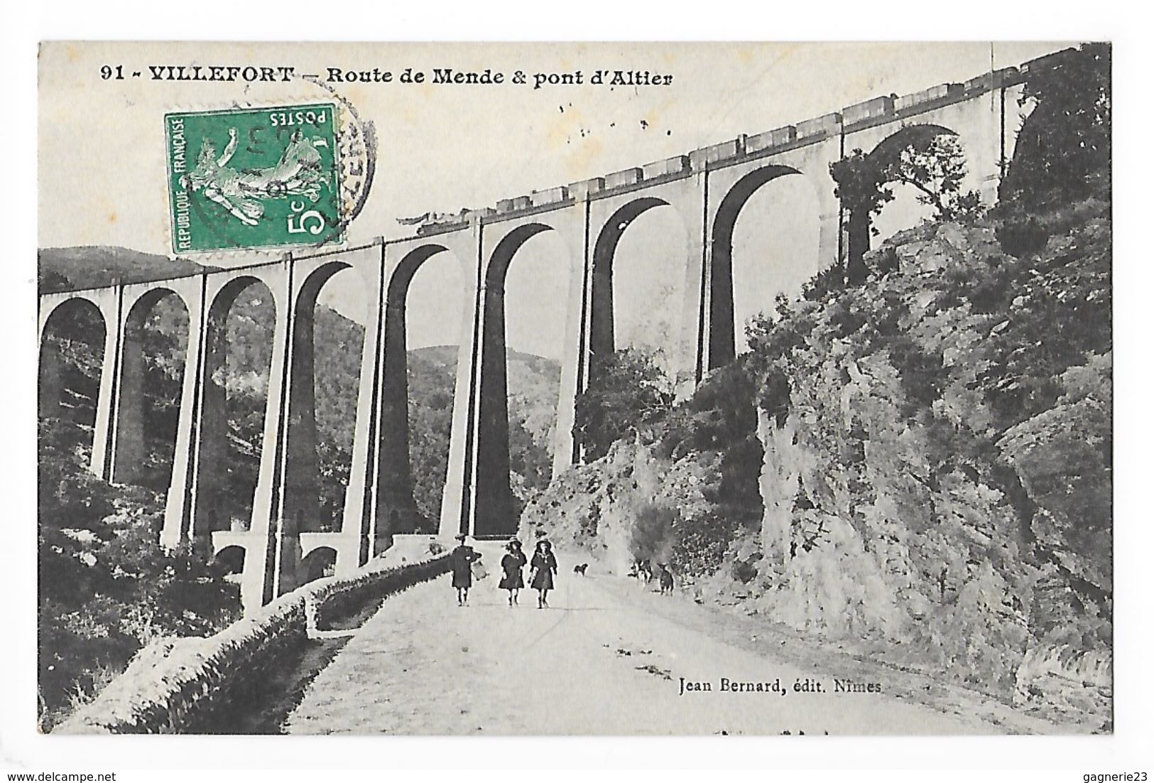 VILLEFORT  (cpa 48)   Route De Mende & Pont D'Altier (train De Marchandises) -    - L 1 - Villefort