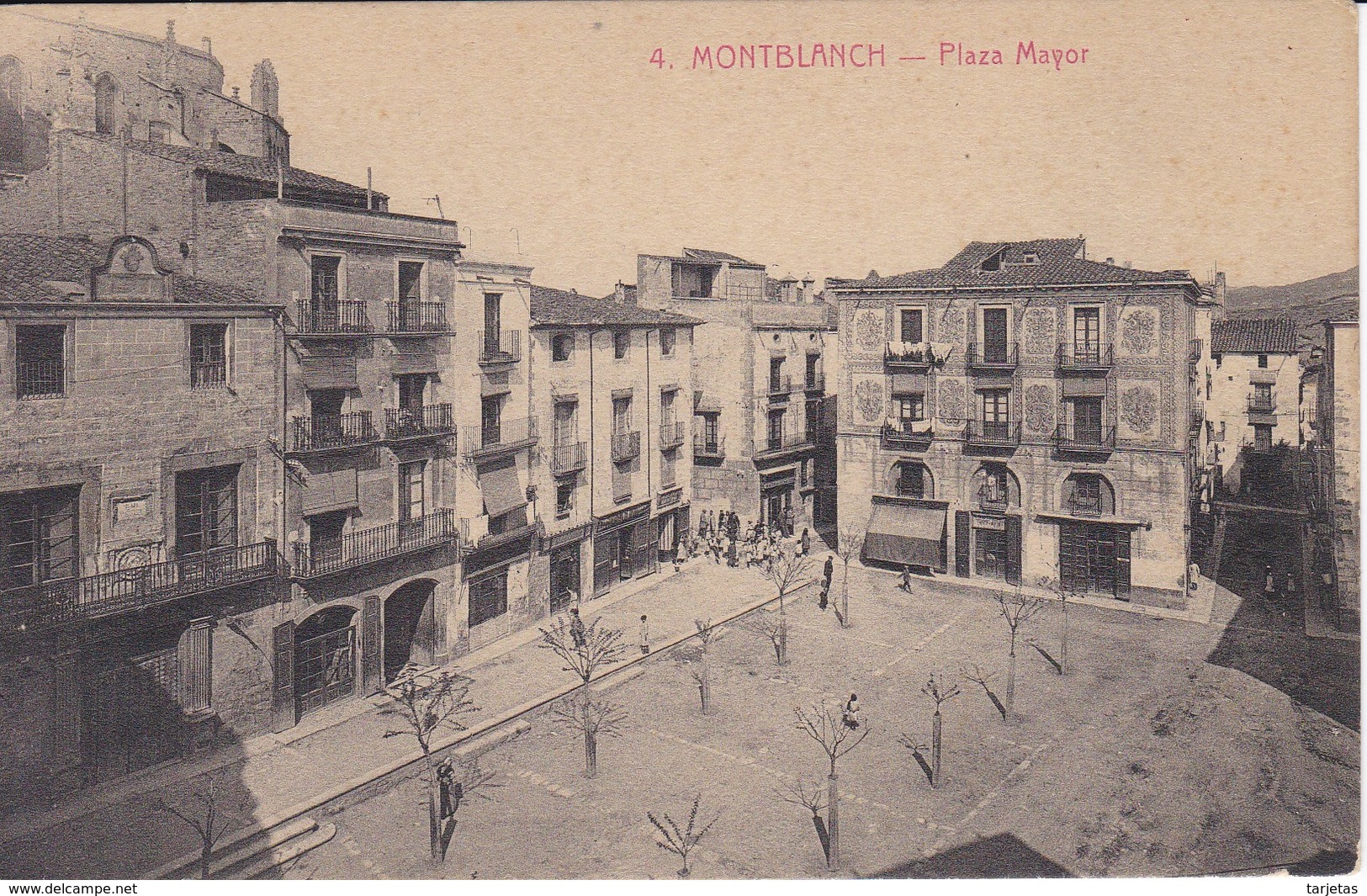 4 POSTAL DE MONTBLANCH DE LA PLAZA MAYOR (L. ROISIN) (TARRAGONA) MONTBLANC - Tarragona