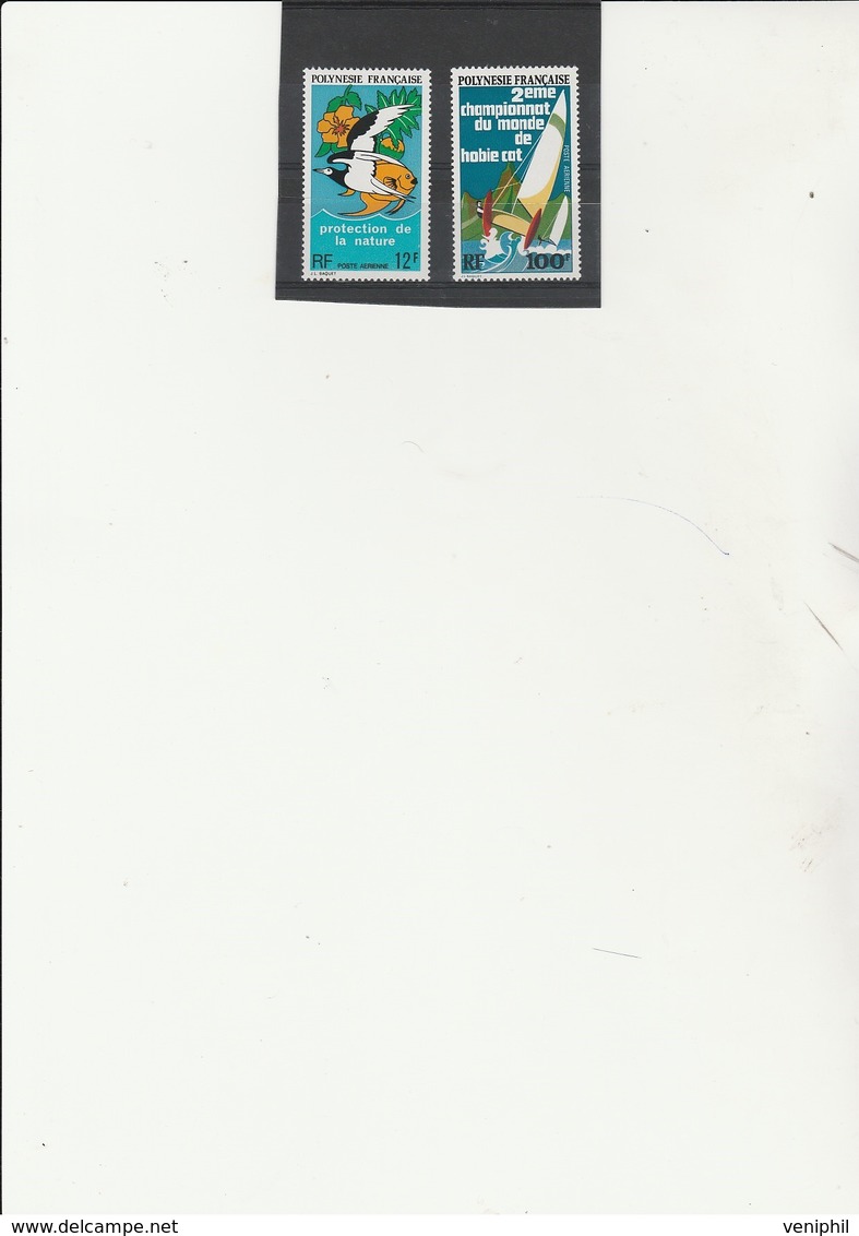 POLYNESIE FRANCAISE  - POSTE AERIENNE N° 82 Et 83 NEUF X -ANNEE 1974- COTE :43,50 € - Unused Stamps