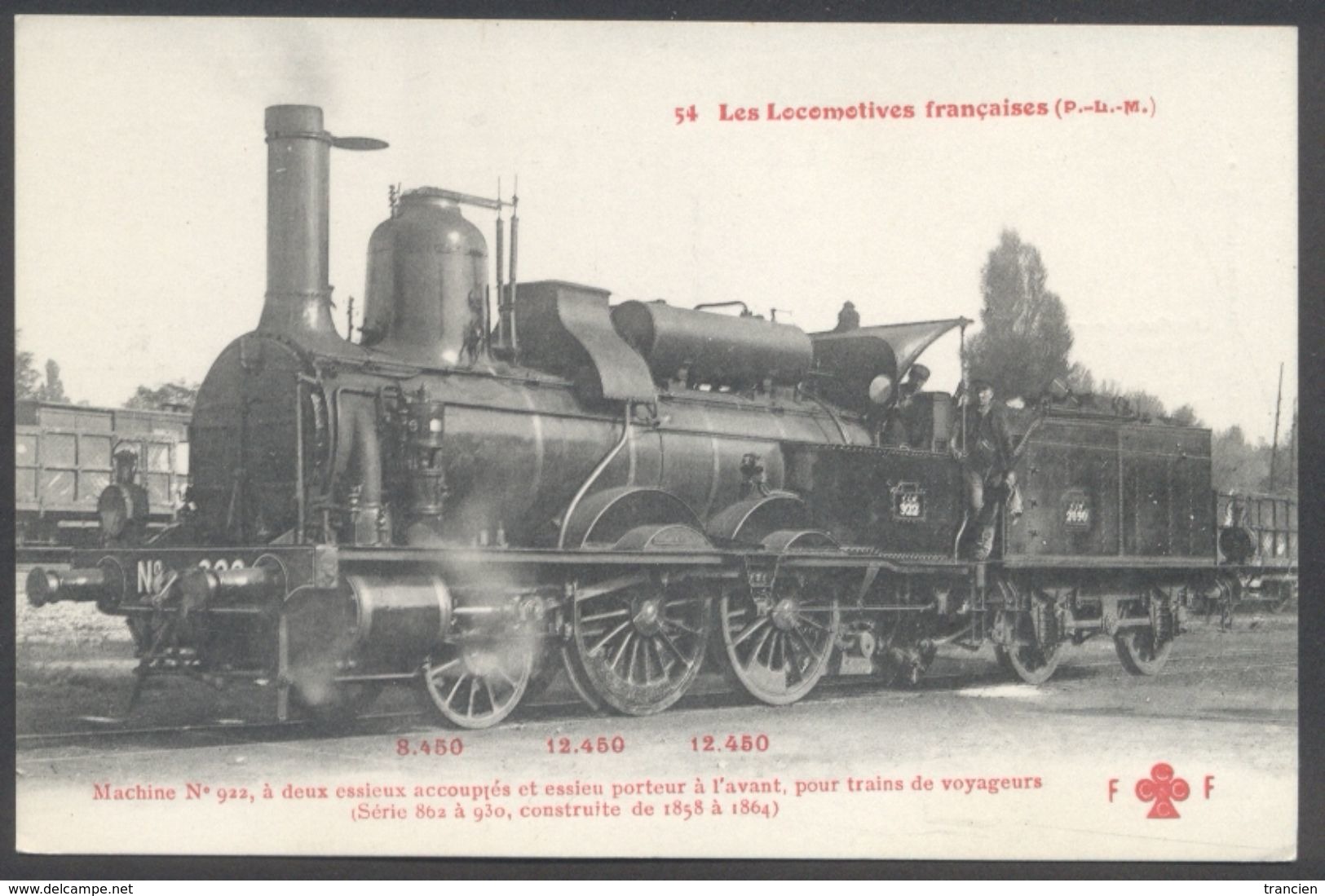 Fleury - Les Locomotives PLM - Machine 922 Type 120 - N° 54 - See 2 Scans - Materiaal