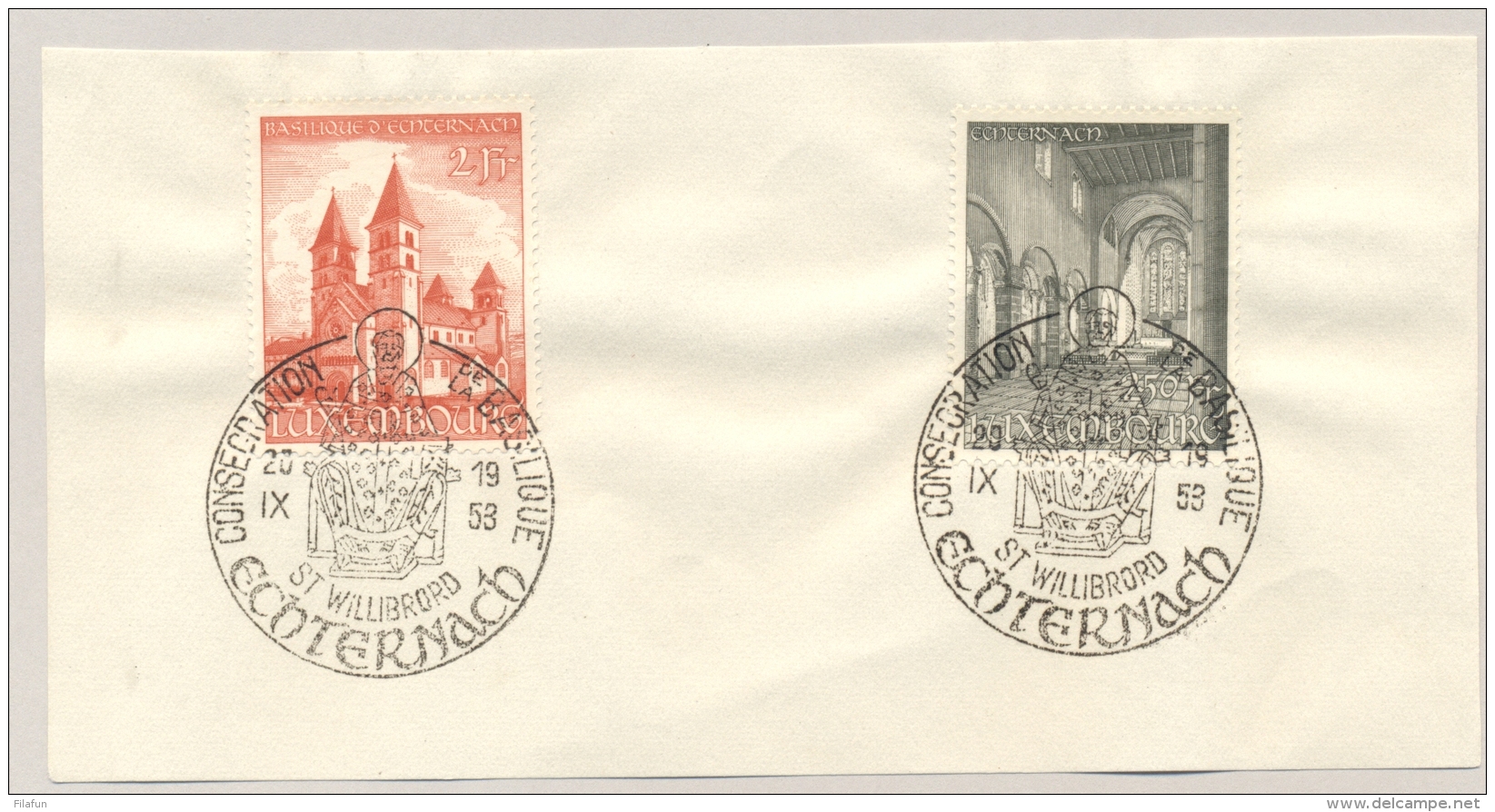 Luxembourg - 1953 - Basilique D'Echternach On Piece With Special Cancel - Brieven En Documenten