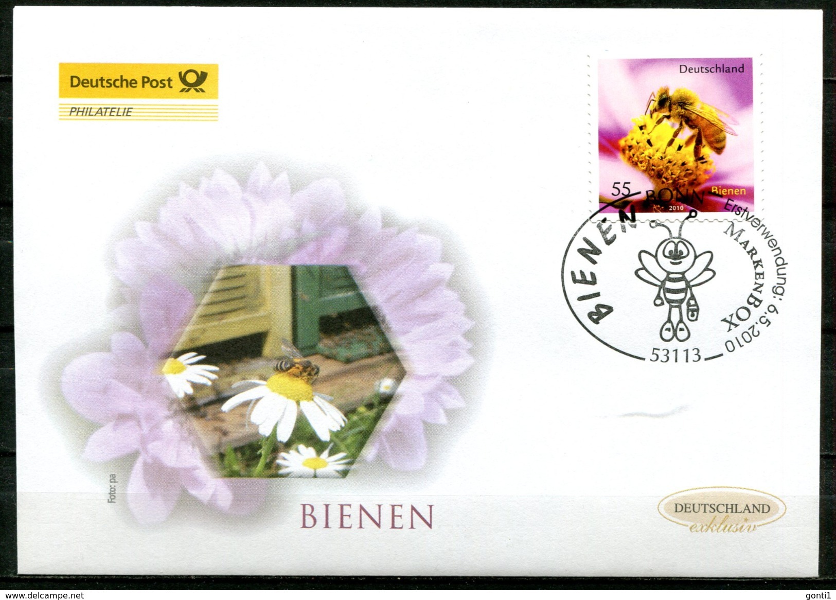 First Day Cover Germany 2010 Mi.Nr.2799 (Selbstkleber) Ersttagsbrief "Bienen-Honigbiene"1 FDC - Autres & Non Classés