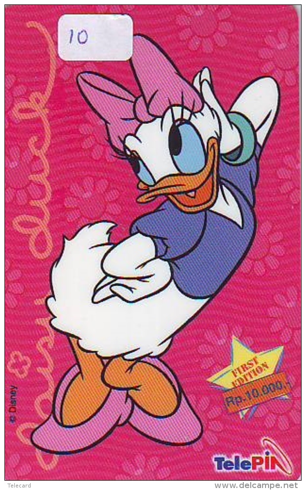 Télécarte  NEUVE DISNEY * INDONESIA (10) MINT Phonecard INDONESIE * DAISY DUCK * 0015-0529-01944* FIRST EDITION * TK - Disney