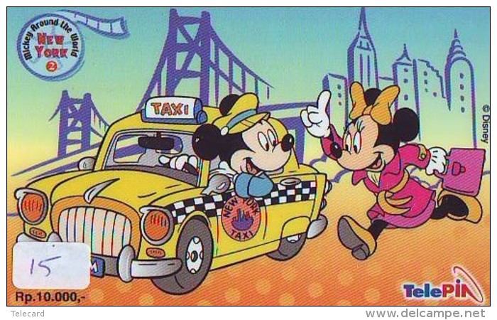 Télécarte  NEUVE DISNEY * INDONESIA (15) MINT Phonecard INDONESIE * MICKEY &amp; MINNIE * 0015-0533-01984 * TELEFONKARTE - Disney