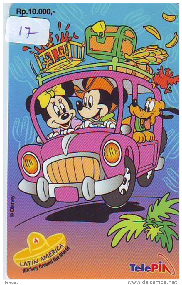 Télécarte  NEUVE DISNEY * INDONESIA (17) MINT Phonecard INDONESIE * MICKEY &amp; MINNIE * 0015-0535-01481 * TELEFONKARTE - Disney