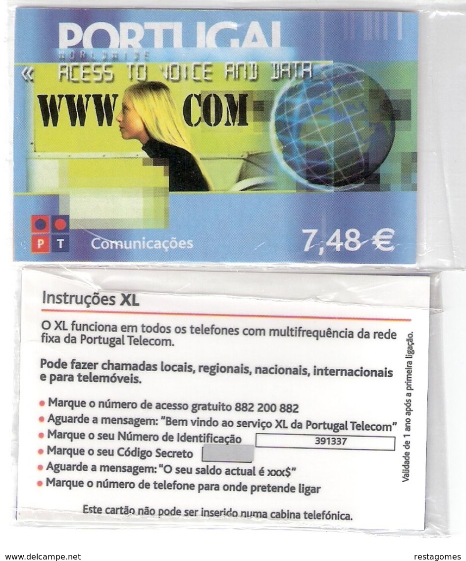 Portugal - Phonecard/ Telécarte Telecom Card / PT -  XL ,  Nuevo/UNC - Portogallo