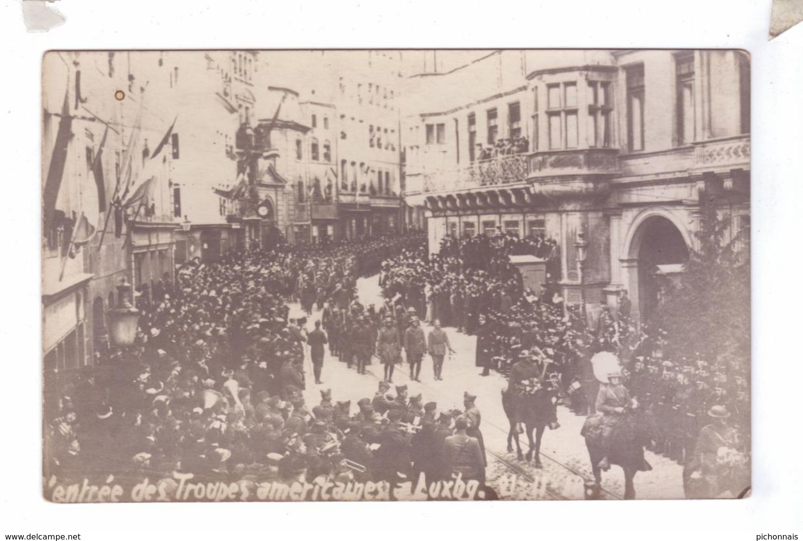 LUXEMBOURG Guerre 14 18 Carte Photo Entree Des Troupes Americaines - Guerre 1914-18