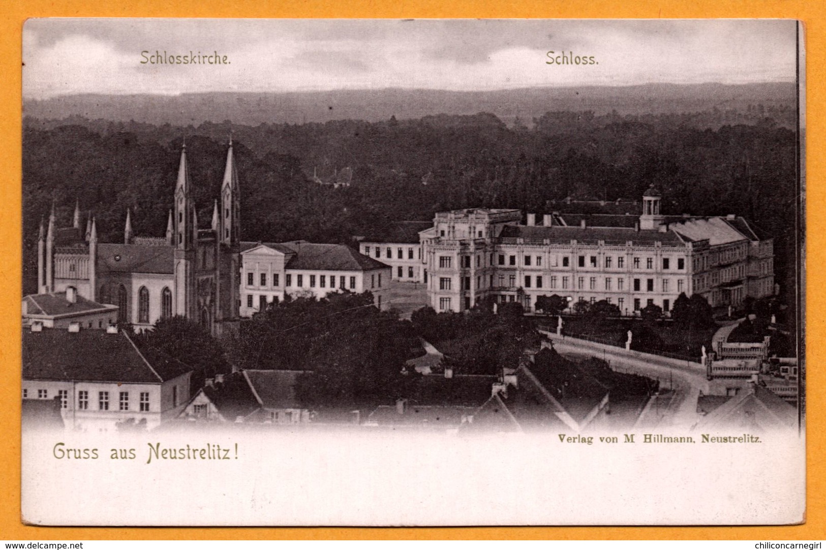 Gruss Aus Neustrelitz - Schloss. - Schlosskirche - M. HILLMANN - D.R.G.M. 127705 - Neustrelitz
