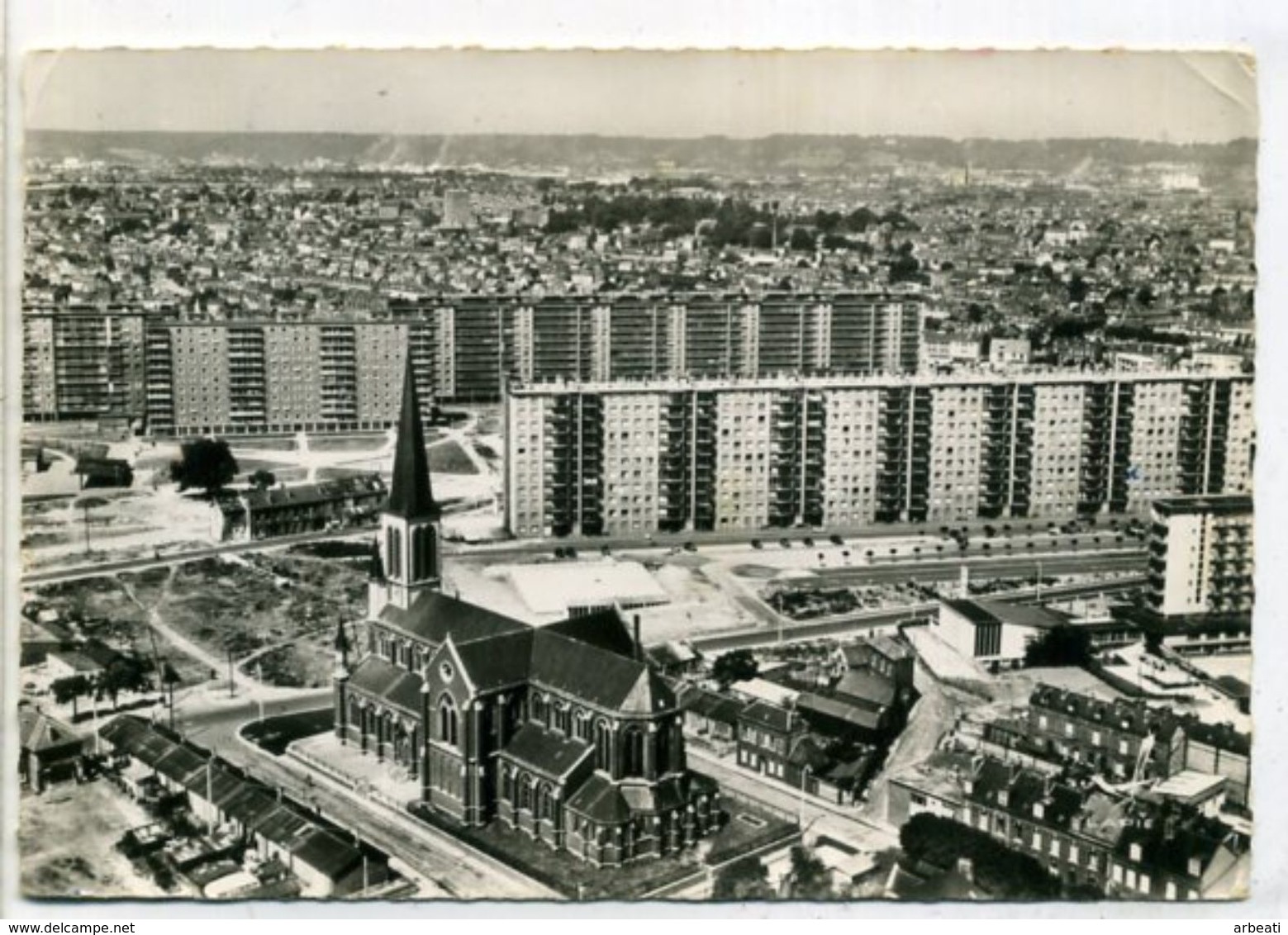 76 SOTTEVILLE-les-ROUEN ++ En Avion Au-dessus De ... - Eglise Notre-Dame De L'Assomption Et Immeubles Garibaldi ++ - Sotteville Les Rouen