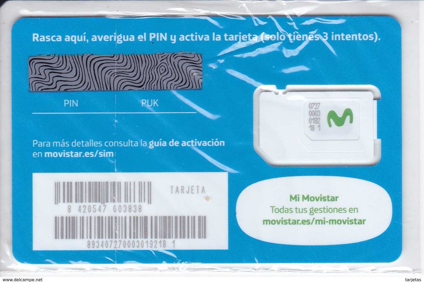 GSMA-215 TARJETA GSM-SIM DE MOVISTAR  -TARJETA-    (NUEVA-MINT) - Telefonica