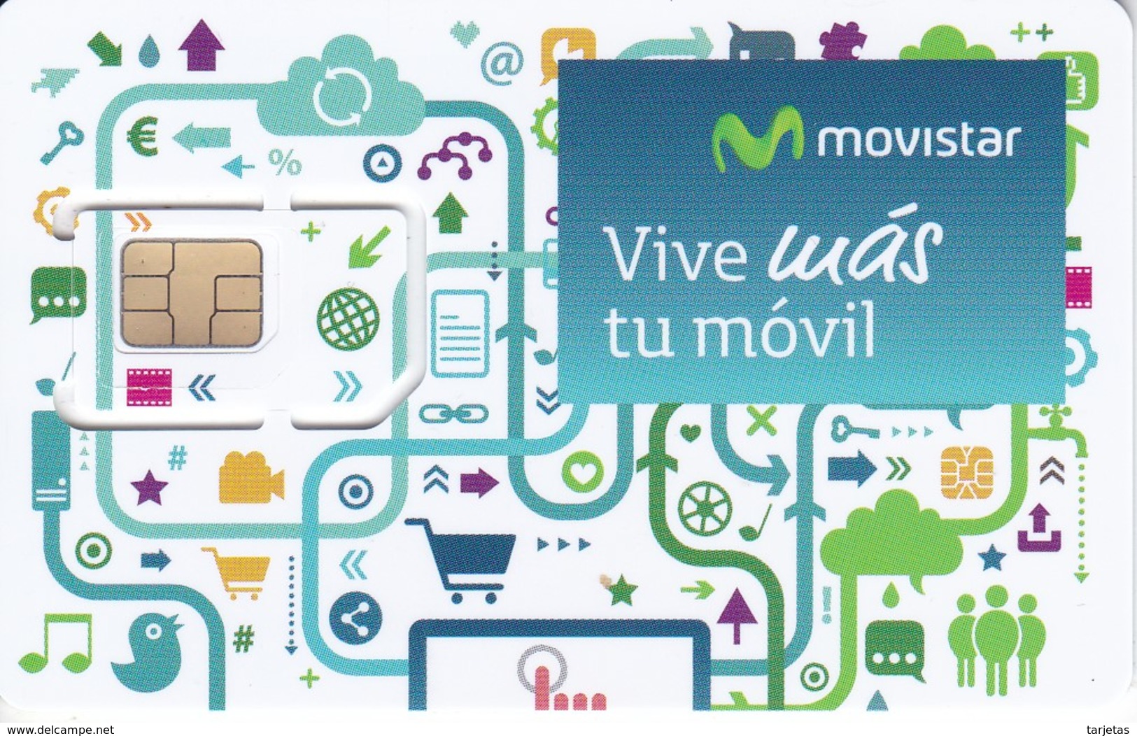 GSMT-248 TARJETA GSM-SIM DE MOVISTAR  -CONTRATO- VIVE MAS TU MOVIL   (NUEVA-MINT) - Telefonica