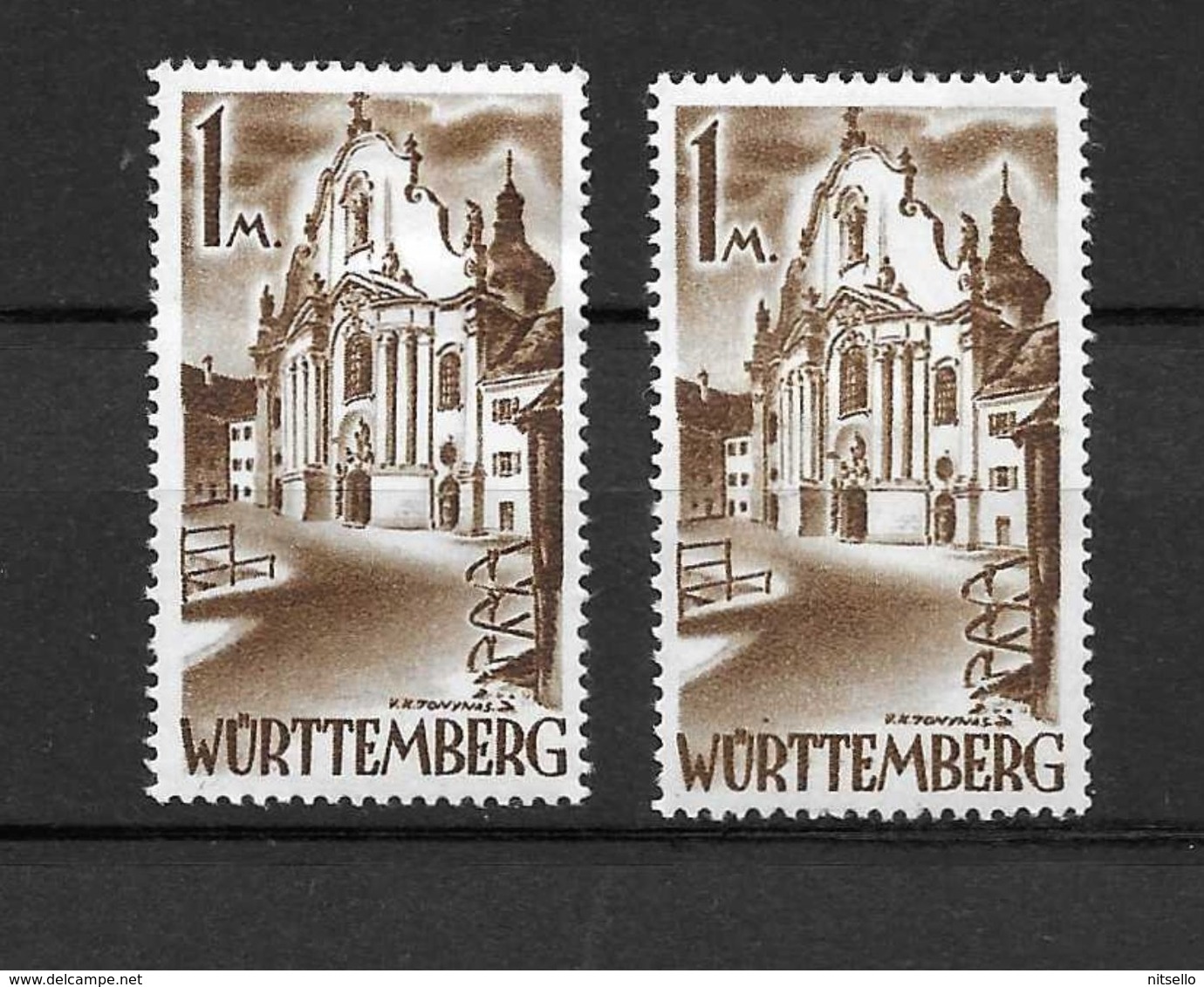 LOTE 1493  ///   ALEMANIA OCUPACION FRANCESA - WURTEMBERG *MH - Wurtemberg