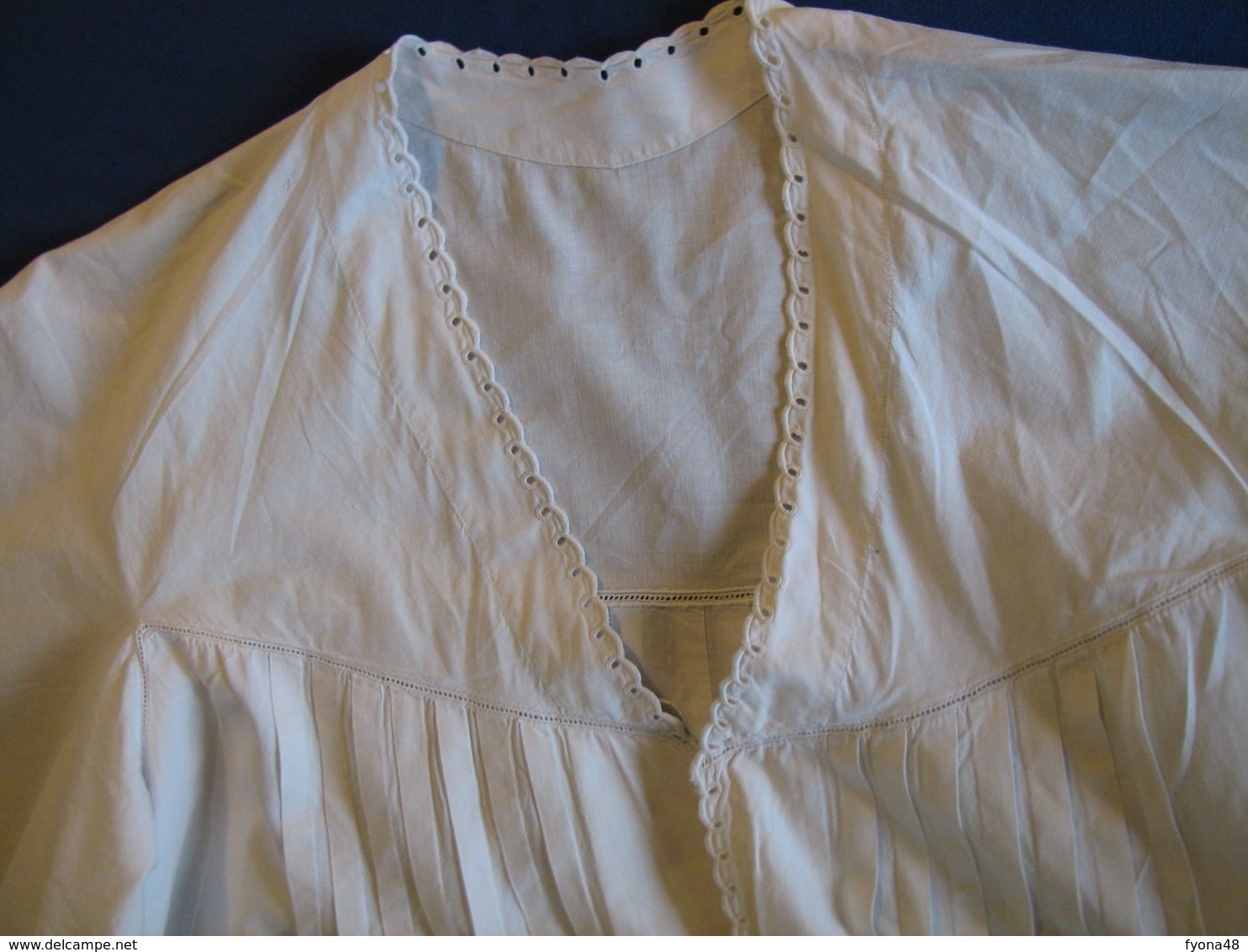 43 - Chemise En Coton Fin Ou Lin Monogrammé MS - 1900-1940