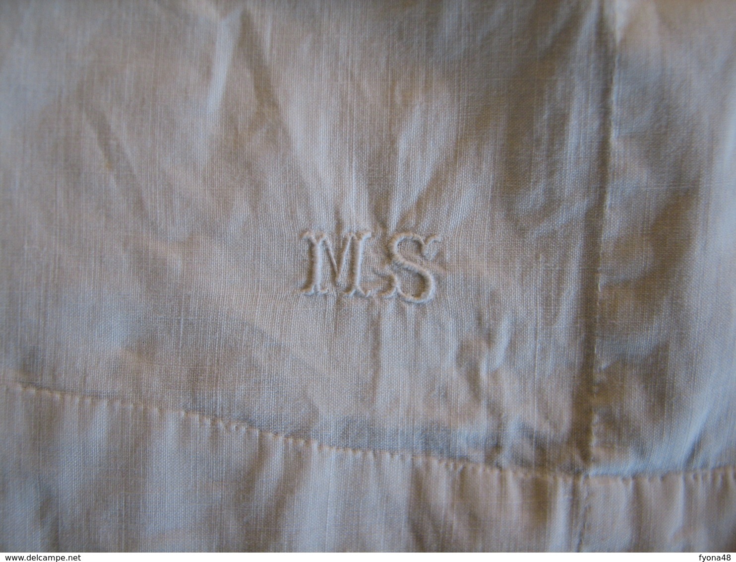 43 - Chemise En Coton Fin Ou Lin Monogrammé MS - 1900-1940