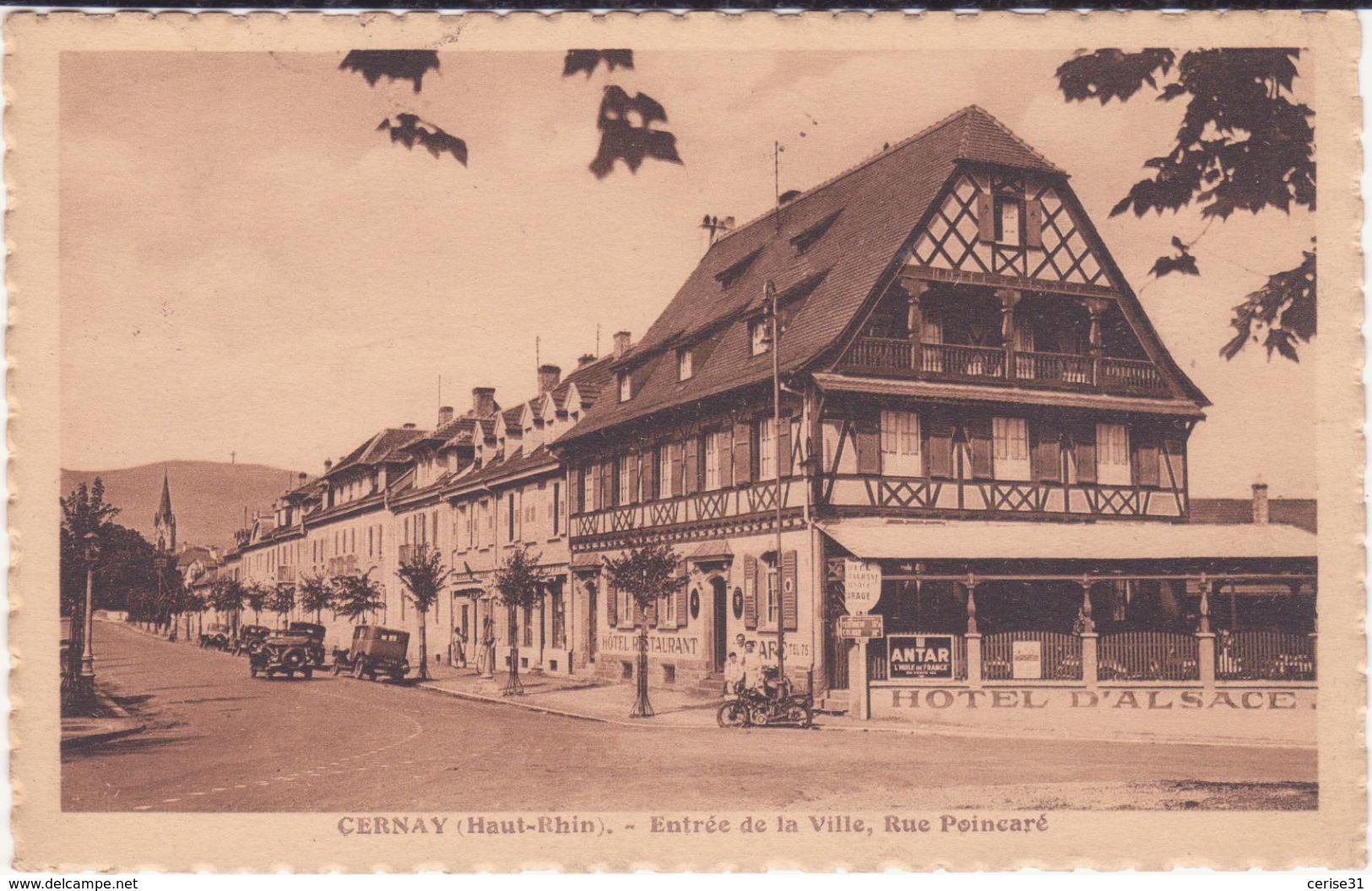 CPA -  CERNAY (Haut Rhin) - Entrée De La Ville Rue Poincaré - Cernay