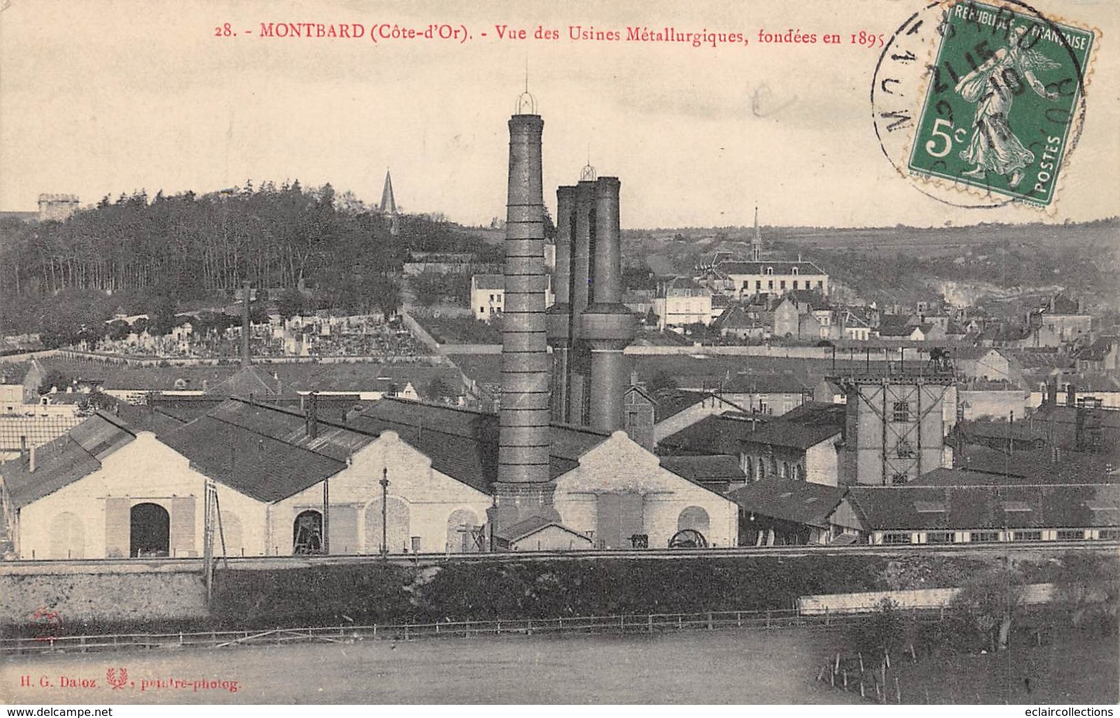 Montbard         21     Vue Des Usines Métallurgiques,fondées En 1895       (voir Scan) - Montbard