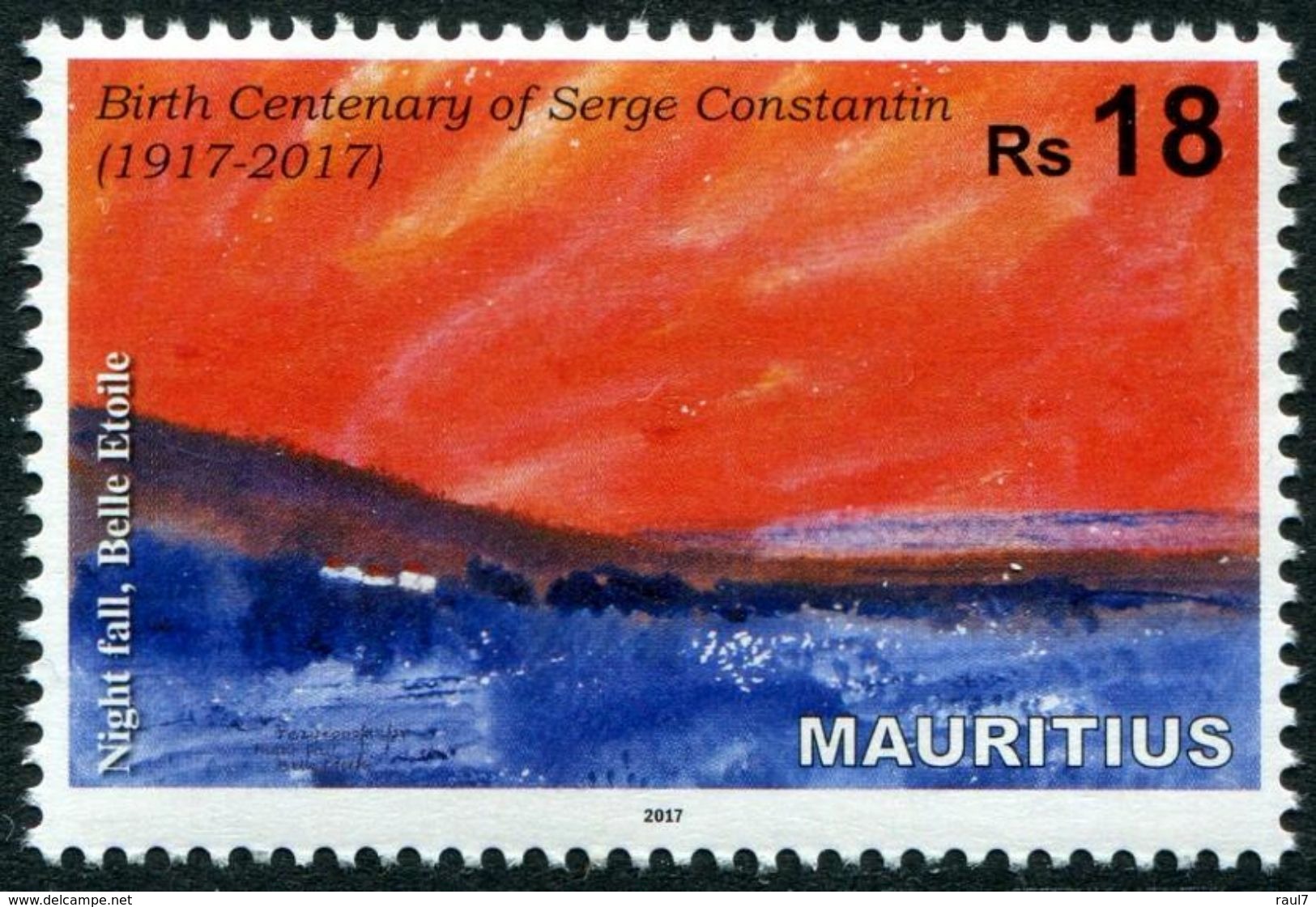 Mauritius 2017 - Peinture De Serge Constantin - 1 Val Neuf // Mnh - Maurice (1968-...)