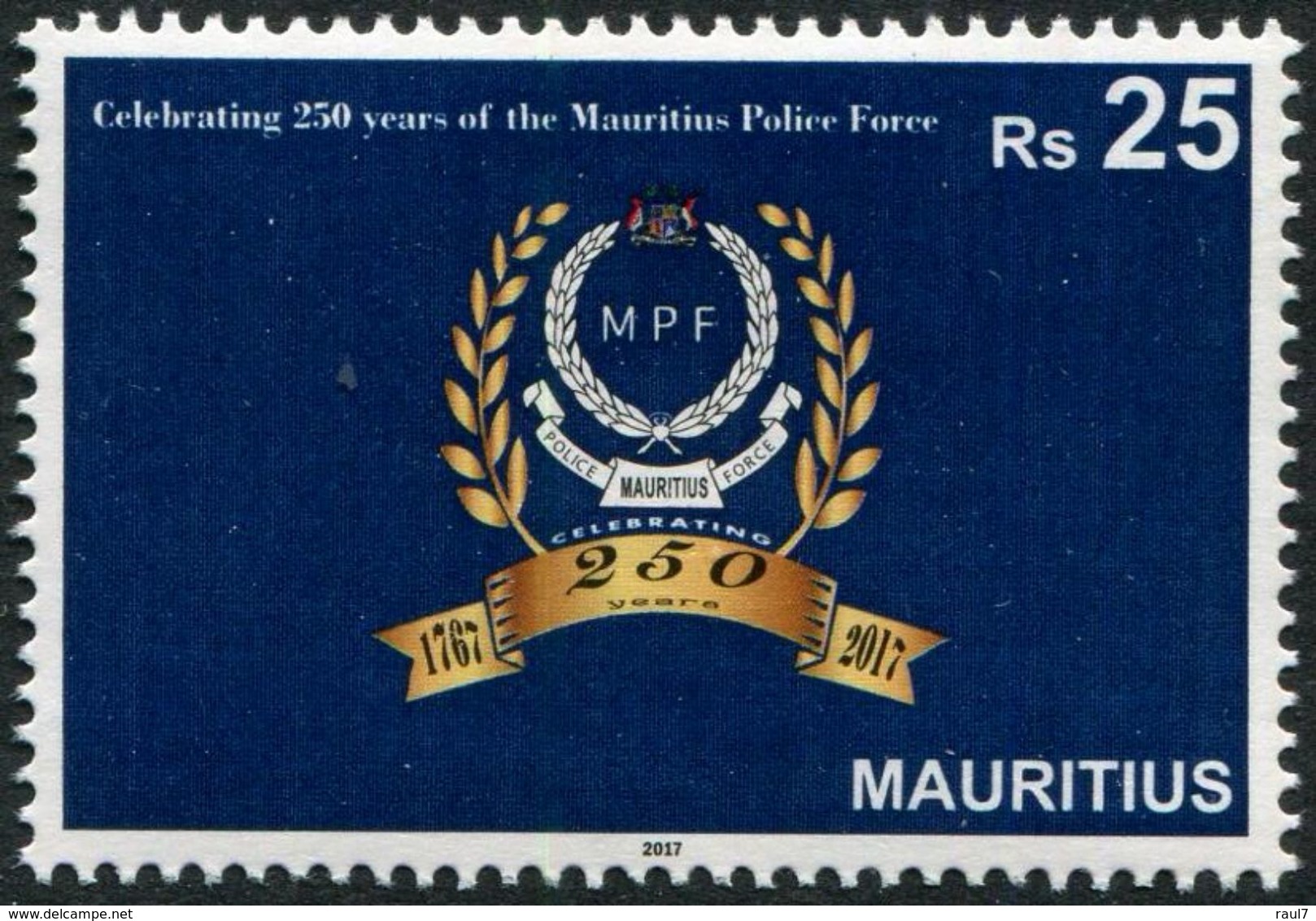 Mauritius 2017 - 250e Ann De La Force De Police - 1 Val Neuf // Mnh - Maurice (1968-...)