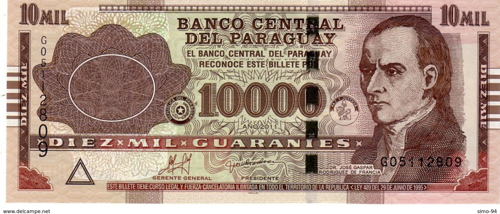 Paraguay P.224  10000 Guarani 2011 Unc - Paraguay