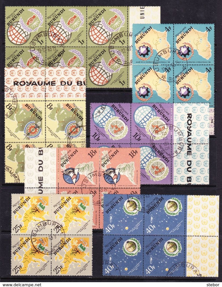 Burundi 1965 Nr 161/67 Gestempeld In Blok Van 4 St, Zeer Mooi Lot 3939 - Collections (without Album)