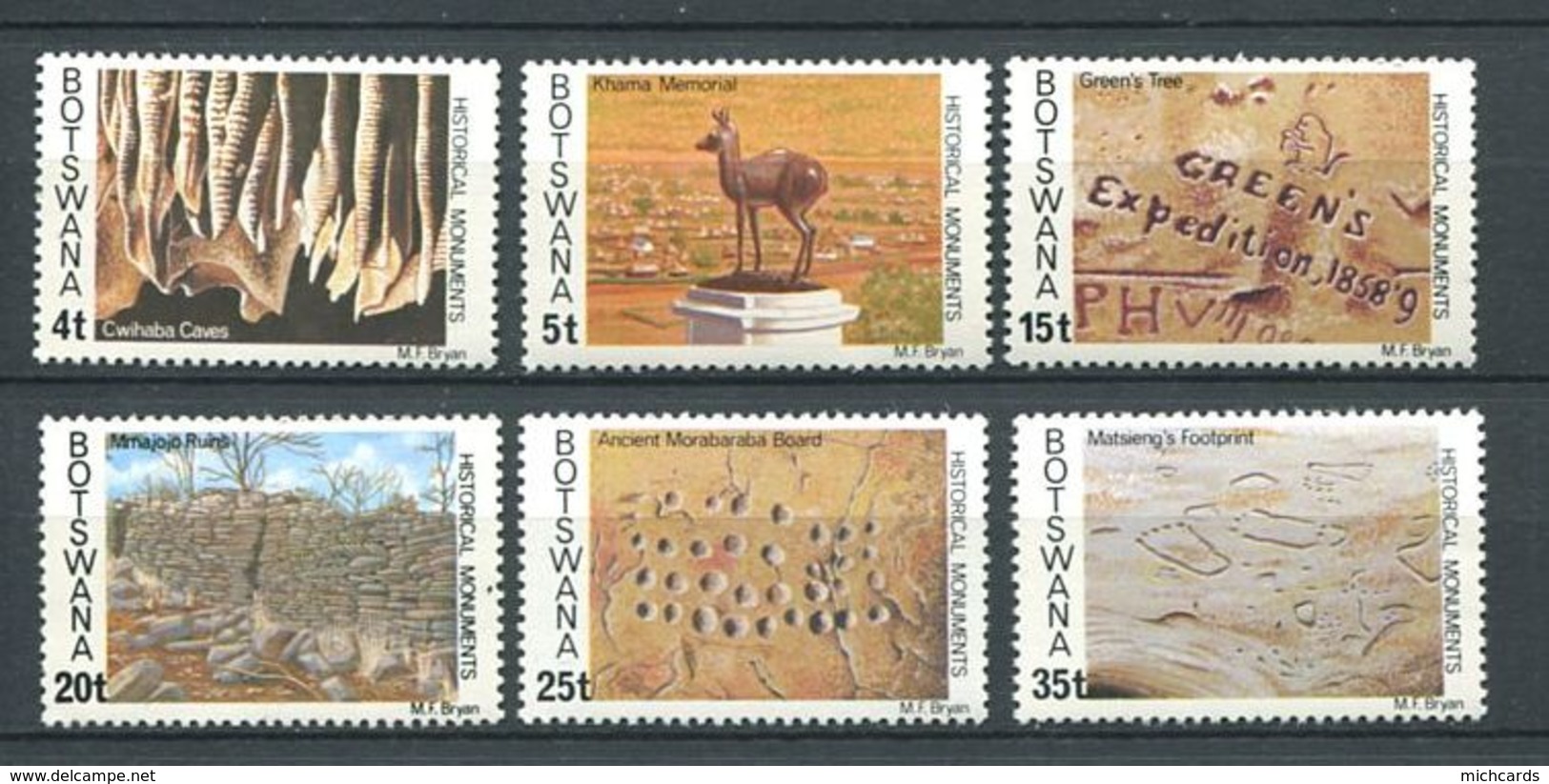 216 BOSTWANA 1977 - Yvert 339/44 - LIeux Historiques - Neuf ** (MNH) Sans Charniere - Botswana (1966-...)