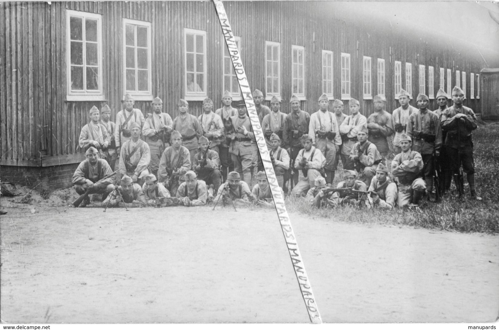 ALLEMAGNE GRIESHEIM / CARTE PHOTO / 1928 / CAMP MILITAIRE / CHIEN - Griesheim