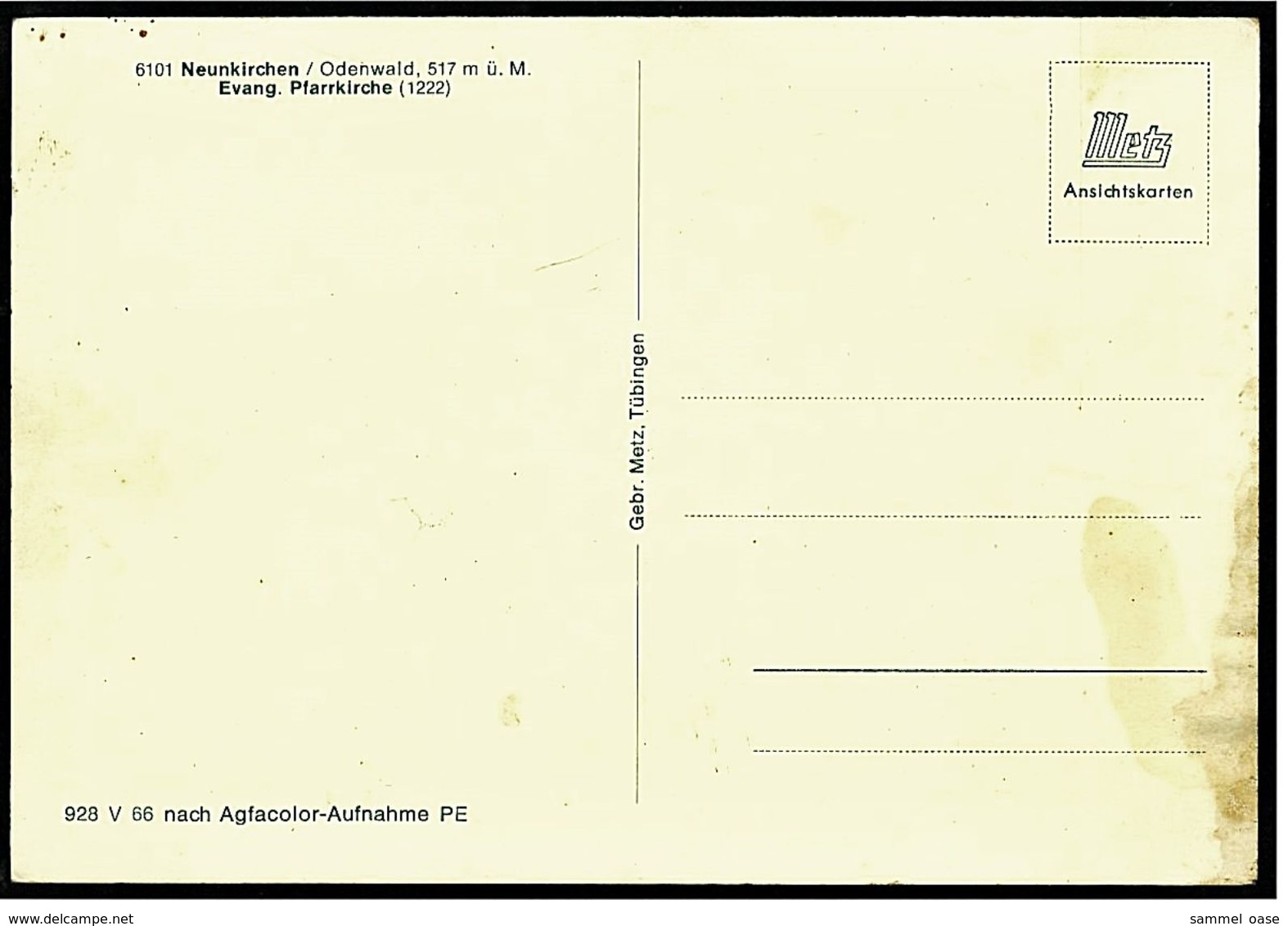 Neunkirchen Im Odenwald  -  Evang. Pfarrkirche  -  Ansichtskarte Ca.1975    (8166) - Odenwald