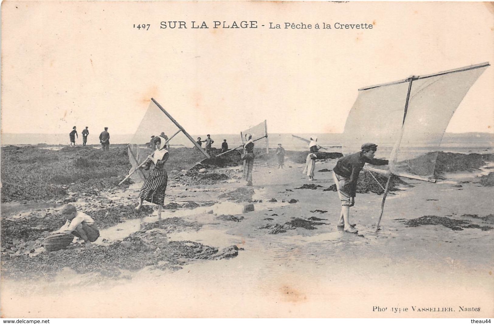 ¤¤     -   Sur La Plage  -  La Pêche à La Crevette   -  Pêcheurs Et Pêcheuses   -  ¤¤ - Pêche