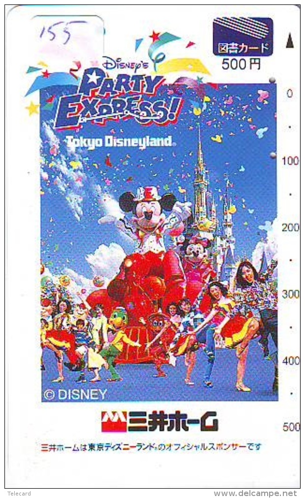 Carte Prépayée Japon * DISNEY (155) Disneyland - MICKEY Château Party Express  * JAPAN TOSHO CARD - Disney