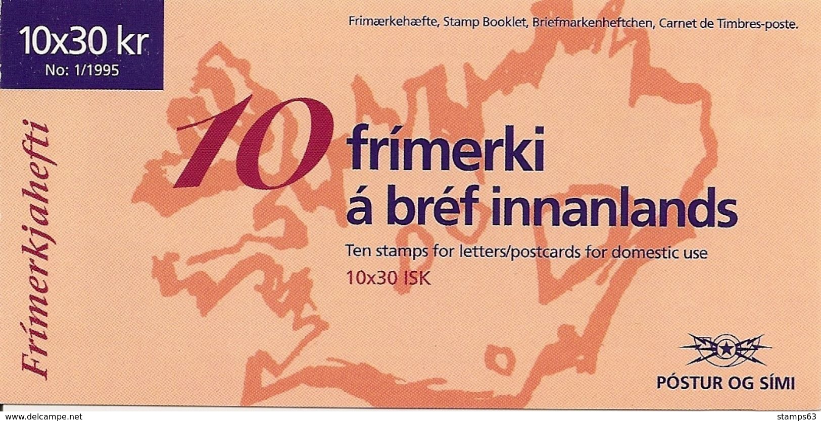 ICELAND, Booklet 25, 1995, Norden - Laufás - Markenheftchen