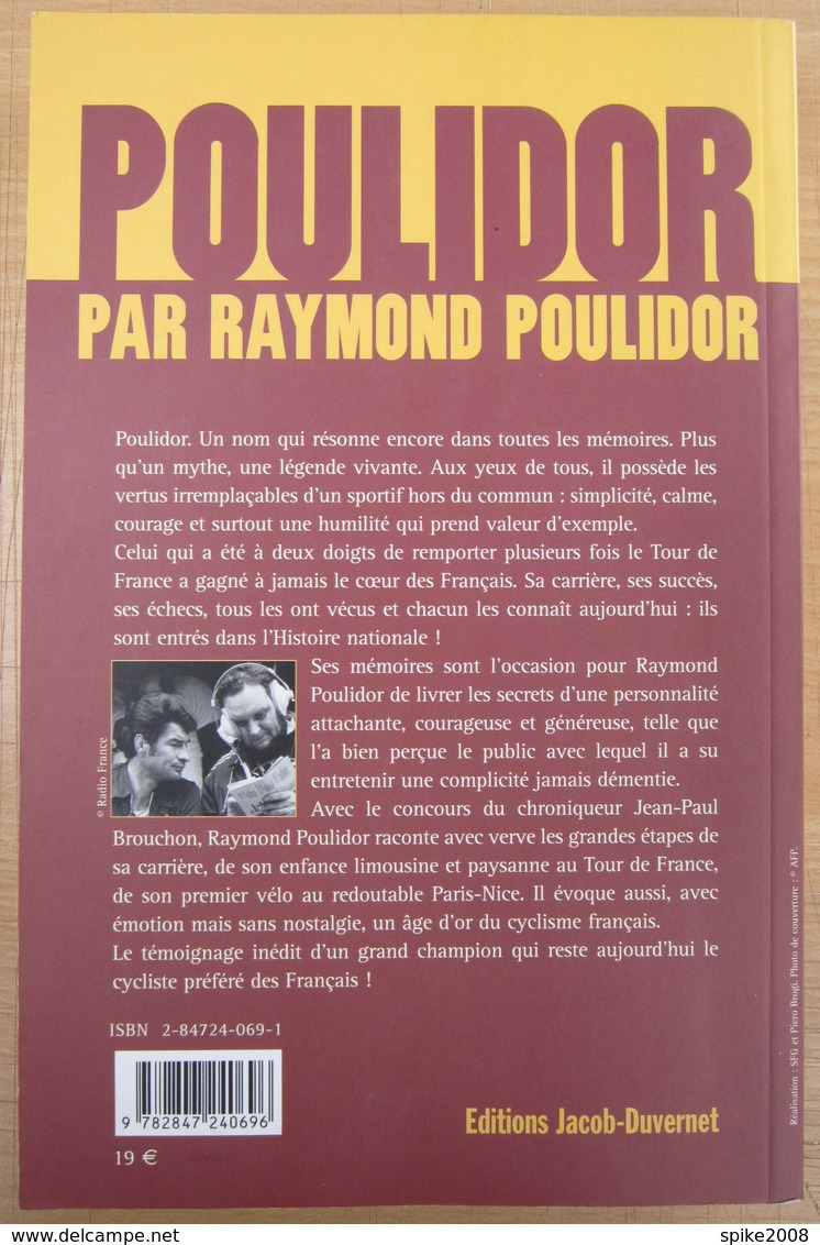 Dédicace De POULIDOR Sur " POULIDOR Par RAYMOND POULIDOR " - Livres Dédicacés