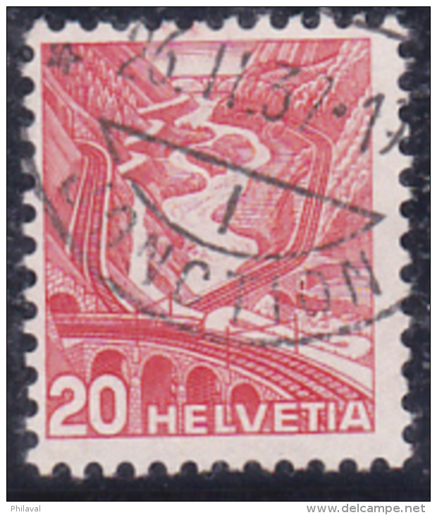 Suisse 1936 : N0 205 Y Avec Léger Décentrage, Proprement Oblitéré - Cote :  35.- - Oblitérés