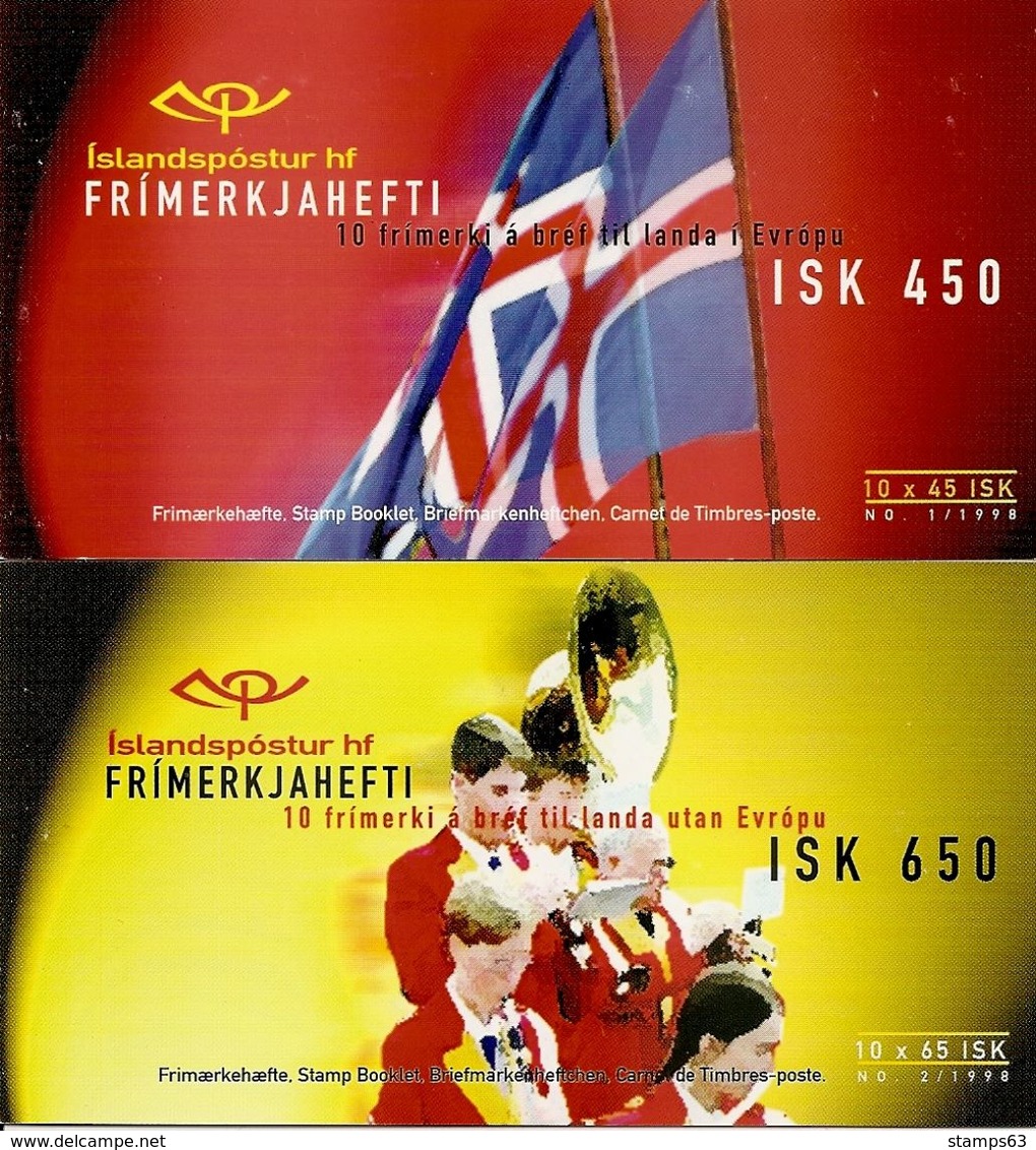 ICELAND, Booklet 40/41, 1998, Europa - Markenheftchen