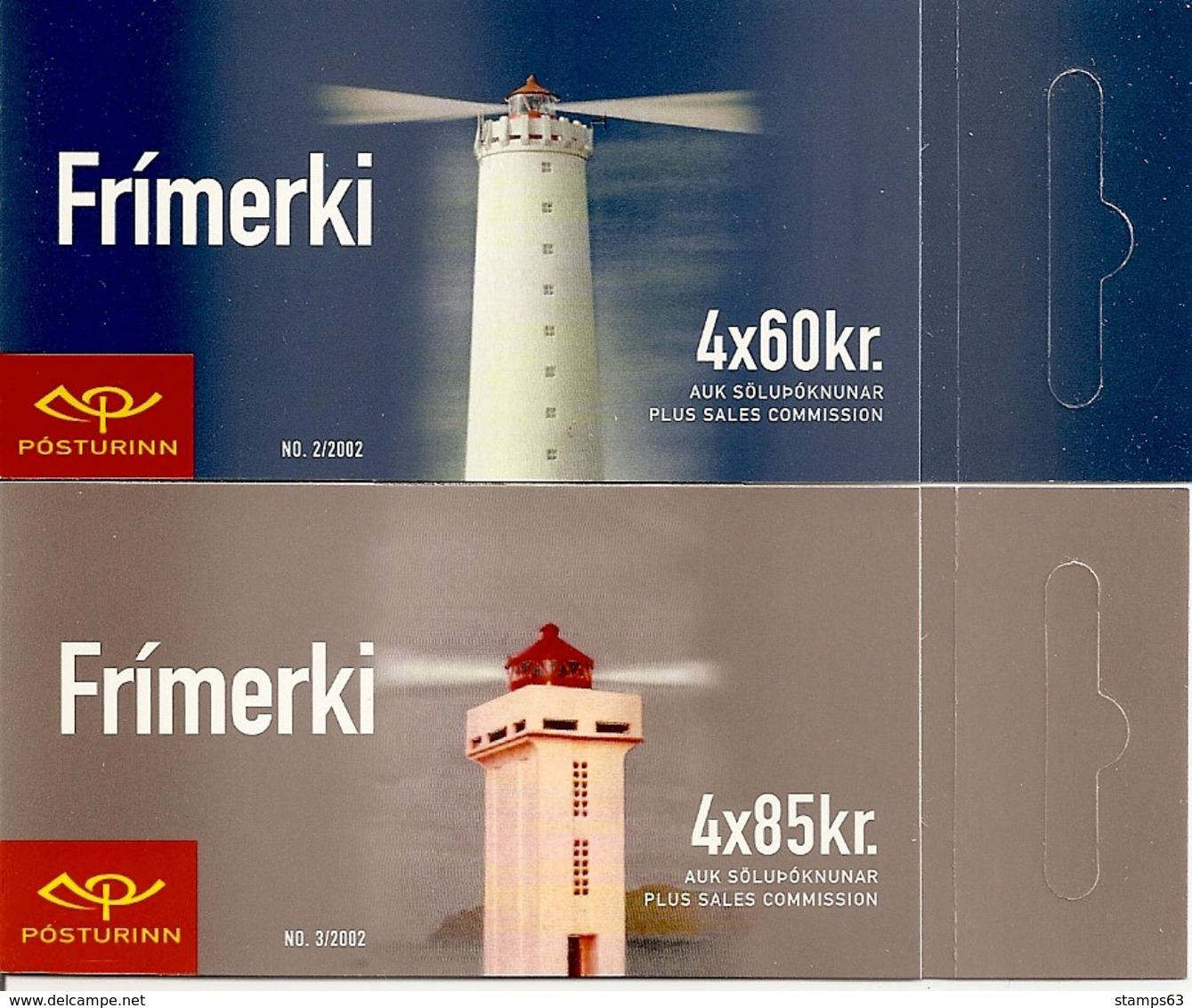 ICELAND, Booklet 60/61, 2002, Lighthouses. Mi 1007/08 - Carnets