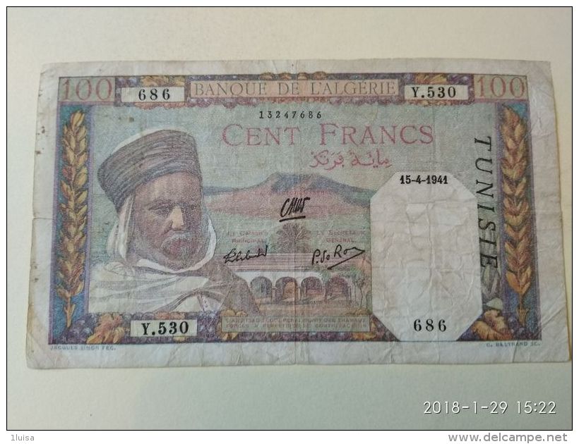 100 Francs 1941 - Tunisia