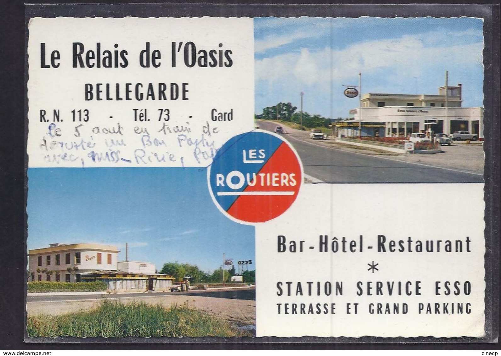 CPSM 30 - BELLEGARDE - Le Relais De L'Oasis - TB CP 2 Vues Avec STATION SERVICE ESSO - R.N. 113 - Bellegarde