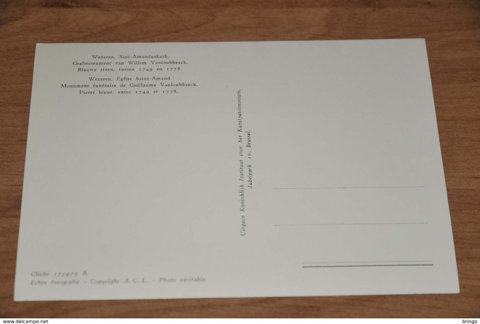 787- Wezeren, Sint Amanduskerk, Grafmonument............... - Andere & Zonder Classificatie