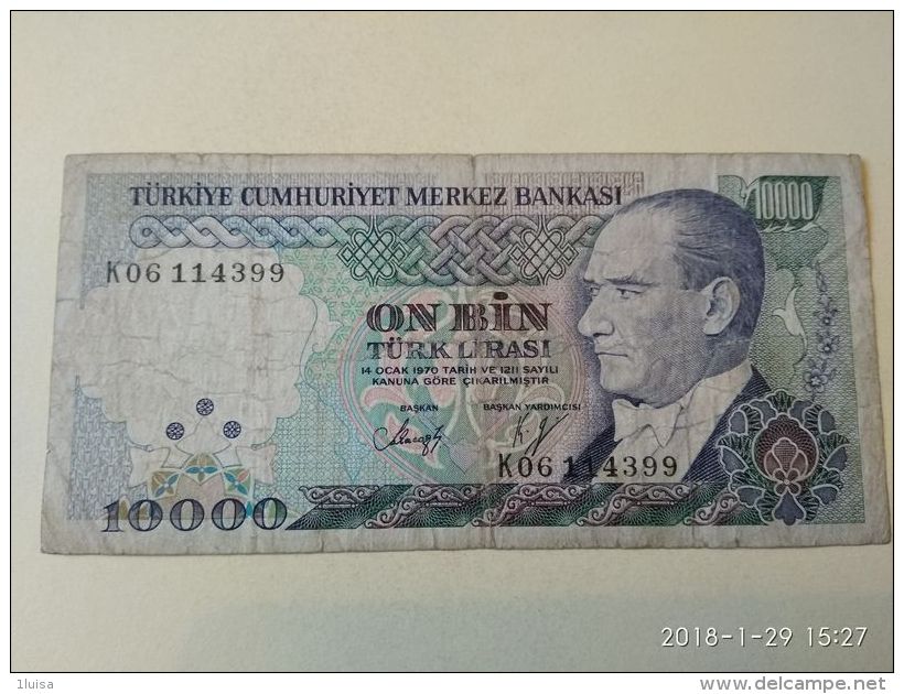 10000 Lirasi 1970 - Turchia