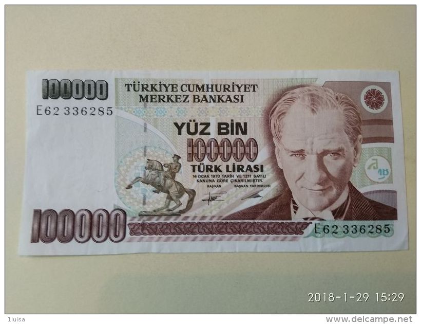 100000 Lirasi 1970 - Turkey