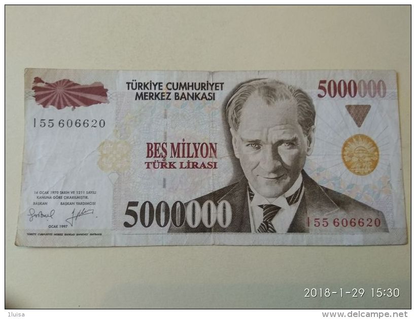 5000000 Lirasi 1970 - Turchia