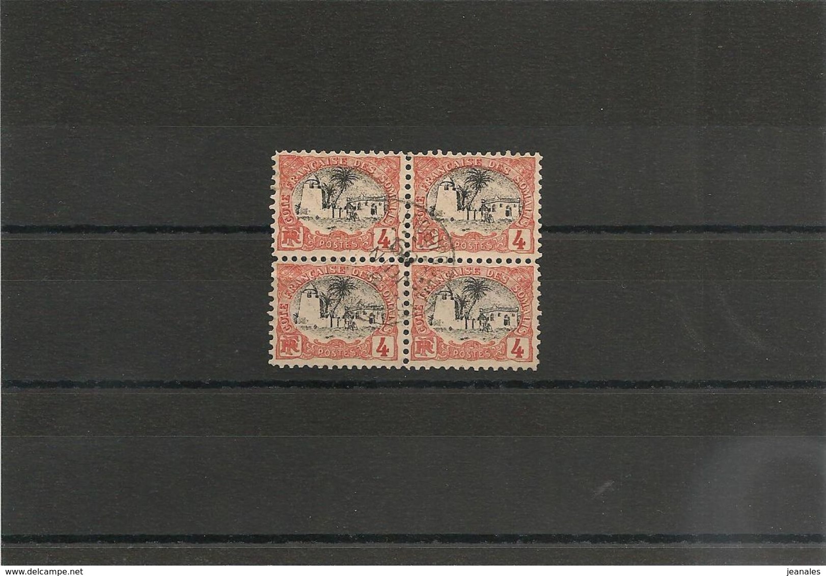 CÔTE FRANÇAISE DES SOMALIS Année 1903 N° Y/T : 55° ( Oblitérés) Bloc De 4 - Used Stamps